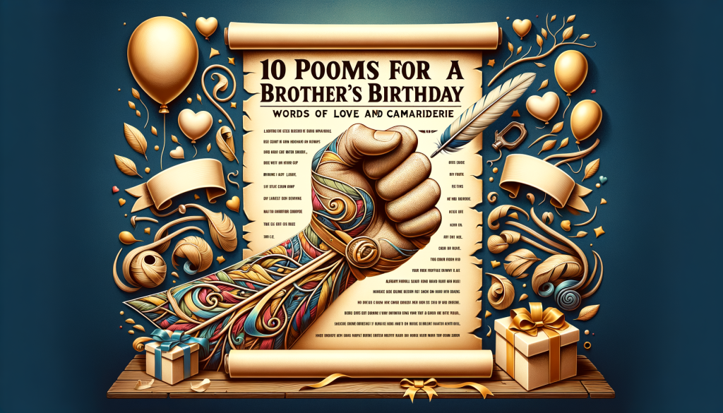 10 Poems for a Brother’s Birthday: Heartfelt verses celebrating sibling love and friendship on a special day.