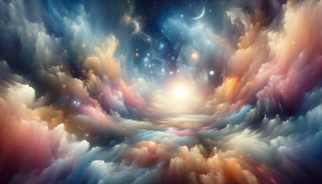 10 Short Poems About Heaven: A serene landscape with ethereal clouds and rays of sunlight, symbolizing the beauty of heaven as captured in poetic verse.