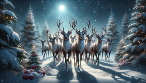 Christmas Poems About Reindeer: A festive collection featuring enchanting rhymes about Rudolph and his reindeer friends, perfect for celebrating the holiday spirit.