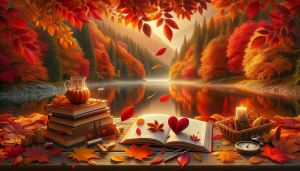 Fall Love Poems: A collection of 13 enchanting poems celebrating autumn romance, featuring vivid imagery of falling leaves and cozy moments by the fire.