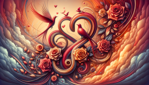 Romantic Love Poems for Him: A beautifully designed book cover featuring 13 heartfelt love poems, with elegant typography and romantic imagery that captures the essence of affection and devotion for your beloved.