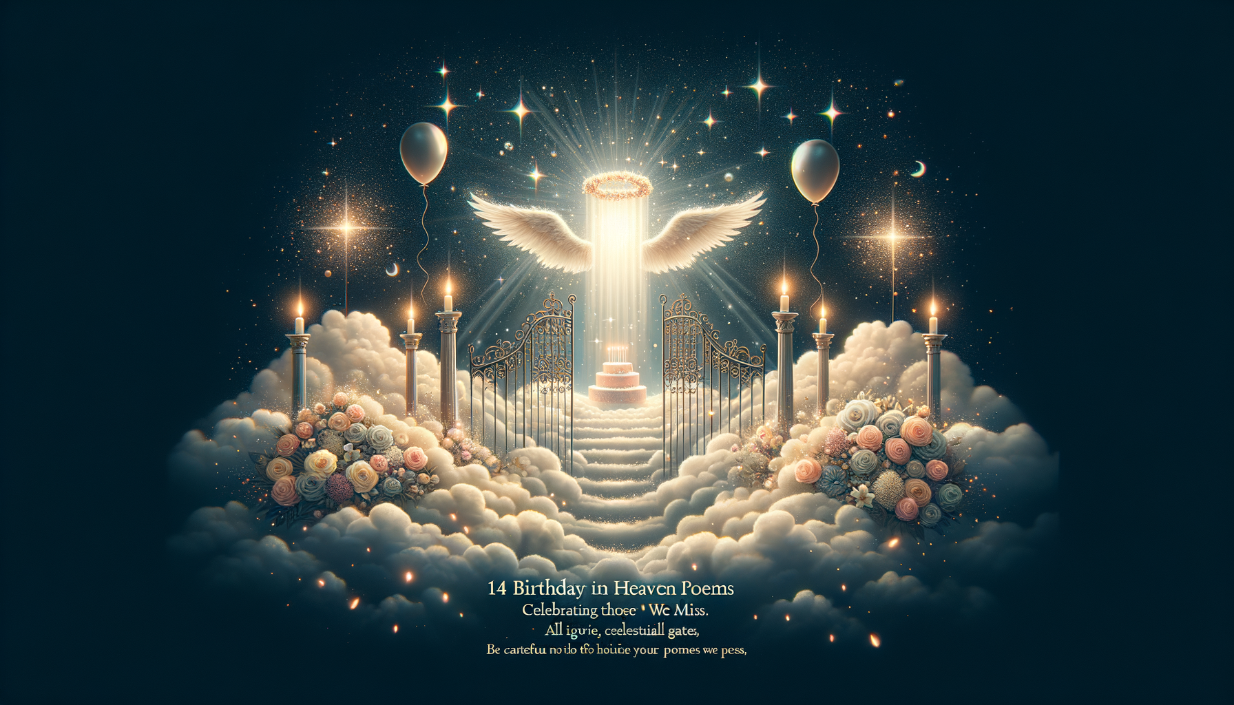 Birthday in Heaven Poems: A collection of 14 heartfelt poems honoring and celebrating the lives of loved ones who have passed away, perfect for remembering them on their special day.